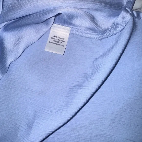 Nine West Light Blue Satin Top - Picture 9 of 10